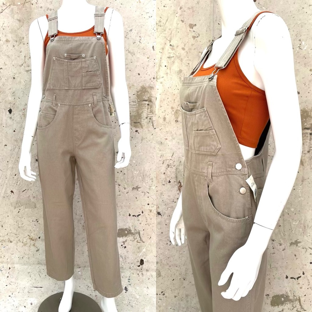 Women’s 90’s/Y2K St Johns Bay Tan Bib Overalls NEW WITHOUT TAGS